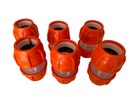 Lot of 6 (Orange) Clear Lock Coupler 1.50" (1-1/2) similar Dura-Line #20005663